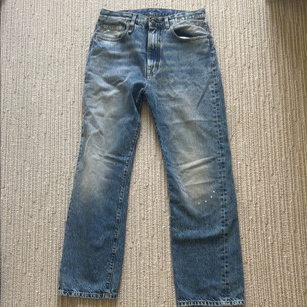 R13 Bain blue jean loose straight fit